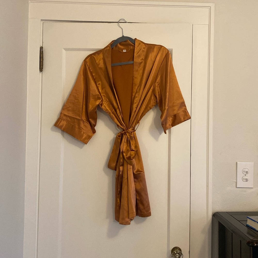 Silky Copper Robe